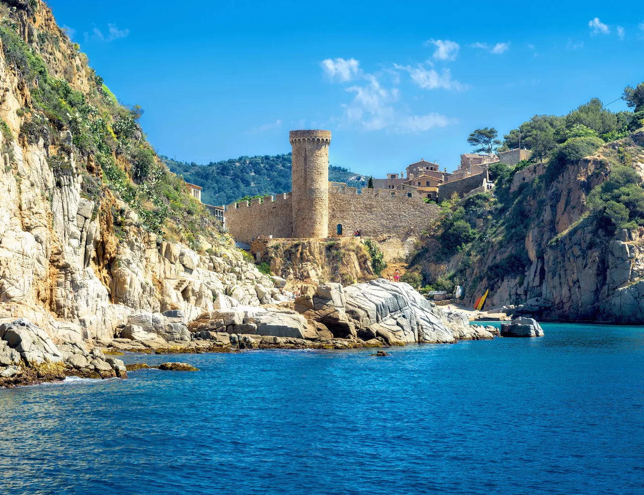 Cliffside fortress town on the Spanish Mediterranean coast