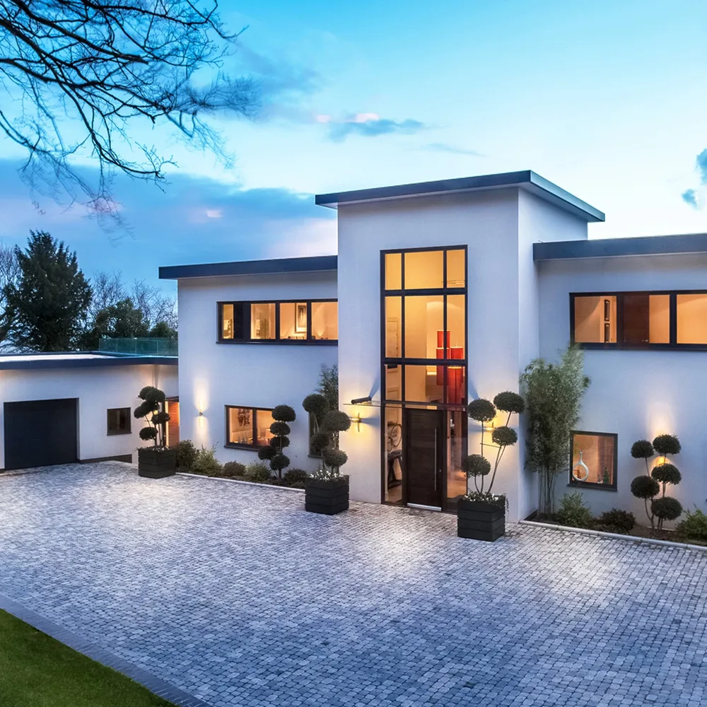 Weber rendered modern home